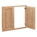 Pacific Teak Millworks Shaker Style 30 Inch x 28 Inch Teak Wood Full Height Double Access Door