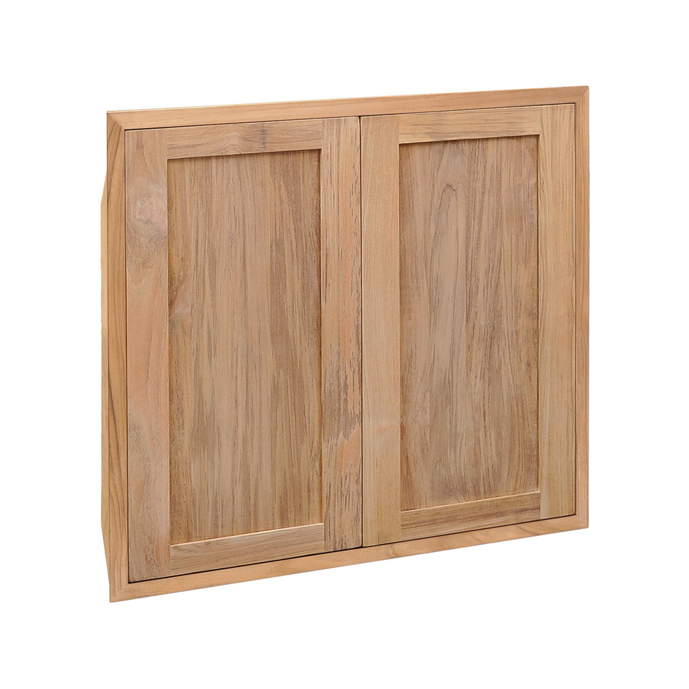 Pacific Teak Millworks Shaker Style 30 Inch x 28 Inch Teak Wood Full Height Double Access Door