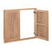Pacific Teak Millworks Cottage Style 30 Inch x 28 Inch Teak Wood Full Height Double Access Door