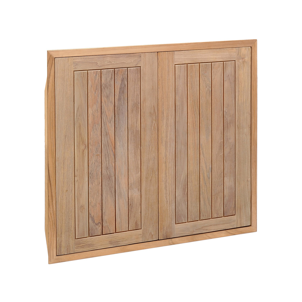 Pacific Teak Millworks Cottage Style 30 Inch x 28 Inch Teak Wood Full Height Double Access Door