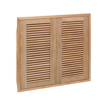Pacific Teak Millworks Louvered Style 30 Inch x 28 Inch Teak Wood Full Height Double Access Door350