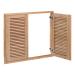 Pacific Teak Millworks Louvered Style 30 Inch x 28 Inch Teak Wood Full Height Double Access Door