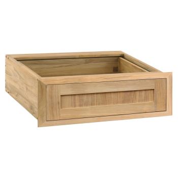 Pacific Teak Millworks Shaker Style 24 Inch Teak Wood Single Access Drawer350
