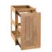 Pacific Teak Millworks Cottage Style 13 Inch Teak Wood Single Narrow Roll Out Trash Bin or Propane Tank Storage