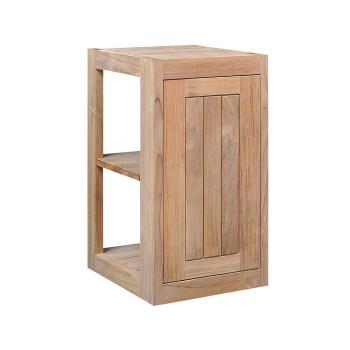 Pacific Teak Millworks Cottage Style 13 Inch x 24 Inch Teak Wood Single Door Upper Wall Cabinet350