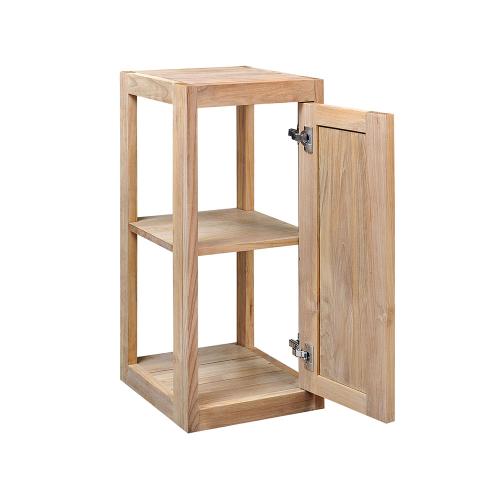 Pacific Teak Millworks Shaker Style 13 Inch x 30 Inch Teak Wood Single Door Upper Wall Cabinet