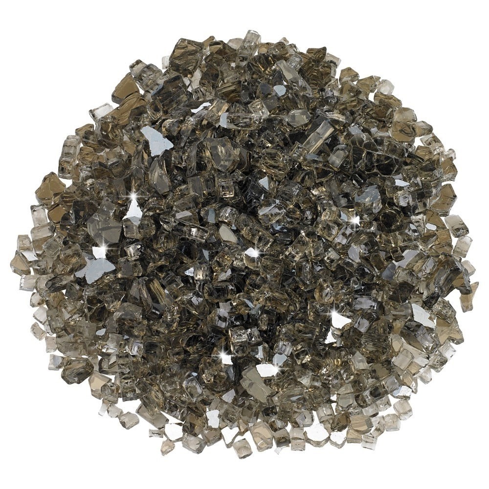 American Fire Glass Quarter Inch Bronze Reflective Fire Glass   10 Pounds