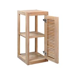 Pacific Teak Millworks Louvered Style 13 Inch x 30 Inch Teak Wood Right Hinge Single Door Upper Wall Cabinet250