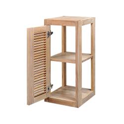 Pacific Teak Millworks Louvered Style 13 Inch x 30 Inch Teak Wood Left Hinge Single Door Upper Wall Cabinet250