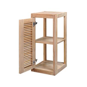 Pacific Teak Millworks Louvered Style 13 Inch x 30 Inch Teak Wood Left Hinge Single Door Upper Wall Cabinet350