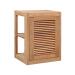 Pacific Teak Millworks Louvered Style 18 Inch x 24 Inch Teak Wood Right Hinge Single Door Upper Wall Cabinet