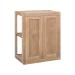 Pacific Teak Millworks Shaker Style 24 Inch x 30 Inch Teak Wood Double Door Upper Wall Cabinet