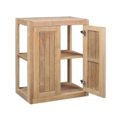 Pacific Teak Millworks Cottage Style 24 Inch x 30 Inch Teak Wood Double Door Upper Wall Cabinet open250