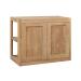 Pacific Teak Millworks Shaker Style 30 Inch x 24 Inch Teak Wood Double Door Upper Wall Cabinet