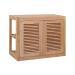 Pacific Teak Millworks Louvered Style 30 Inch x 24 Inch Teak Wood Double Door Upper Wall Cabinet