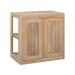 Pacific Teak Millworks Cottage Style 30 Inch x 30 Inch Teak Wood Double Door Upper Wall Cabinet