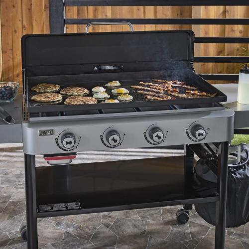 Weber Grills 36 Inch Rust Resistant 4 Burner Freestanding Propane Gas Commercial Style Flat Top Griddle