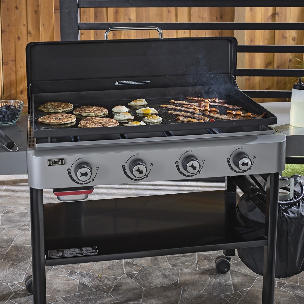 Weber Grills 36 Inch Rust Resistant 4 Burner Freestanding Propane Gas Commercial Style Flat Top Griddle