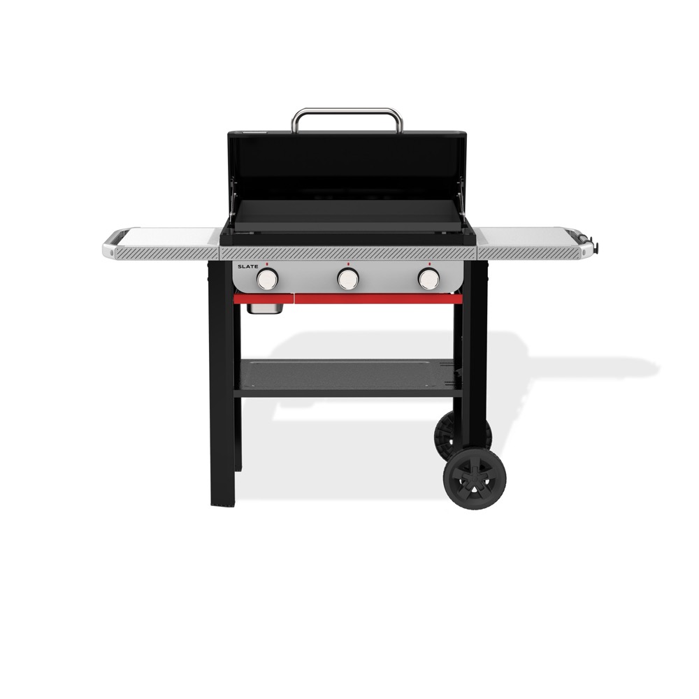 Weber Grills Slate 28 Inch Rust Resistant 3 Burner Freestanding Propane Gas Commercial Style Flat Top Griddle