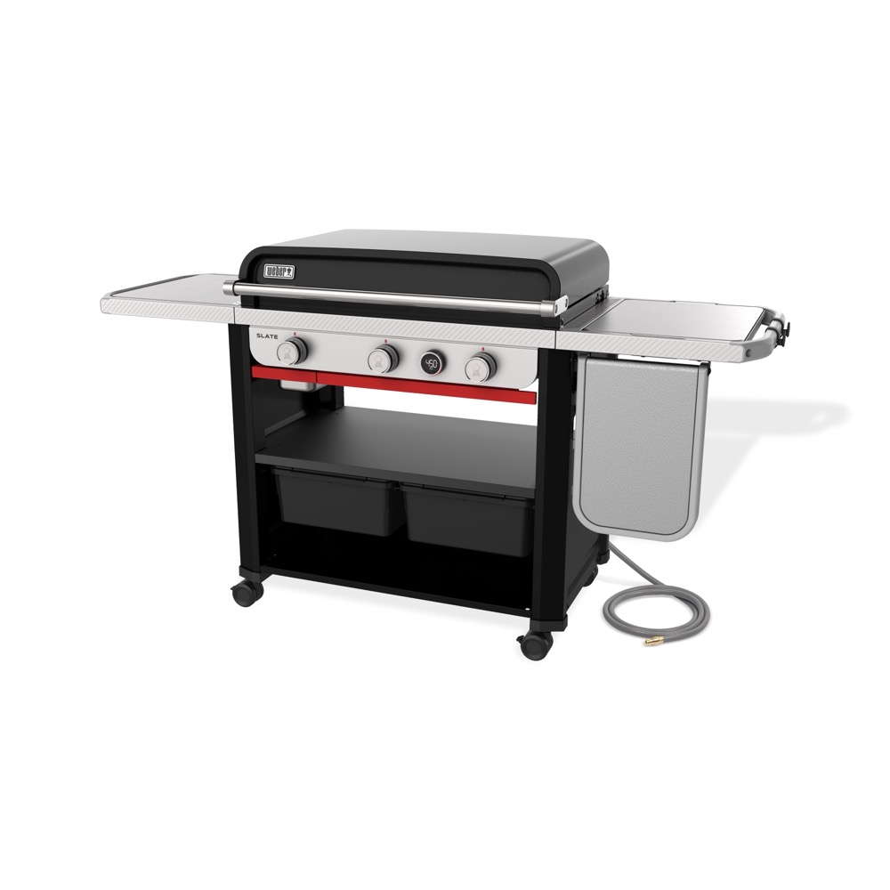 Weber Grills Slate 30 Inch Rust Resistant 3 Burner Freestanding Natural Gas Commercial Style Flat Top Griddle