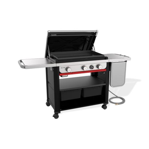Weber Grills Slate 30 Inch Rust Resistant 3 Burner Freestanding Natural Gas Commercial Style Flat Top Griddle