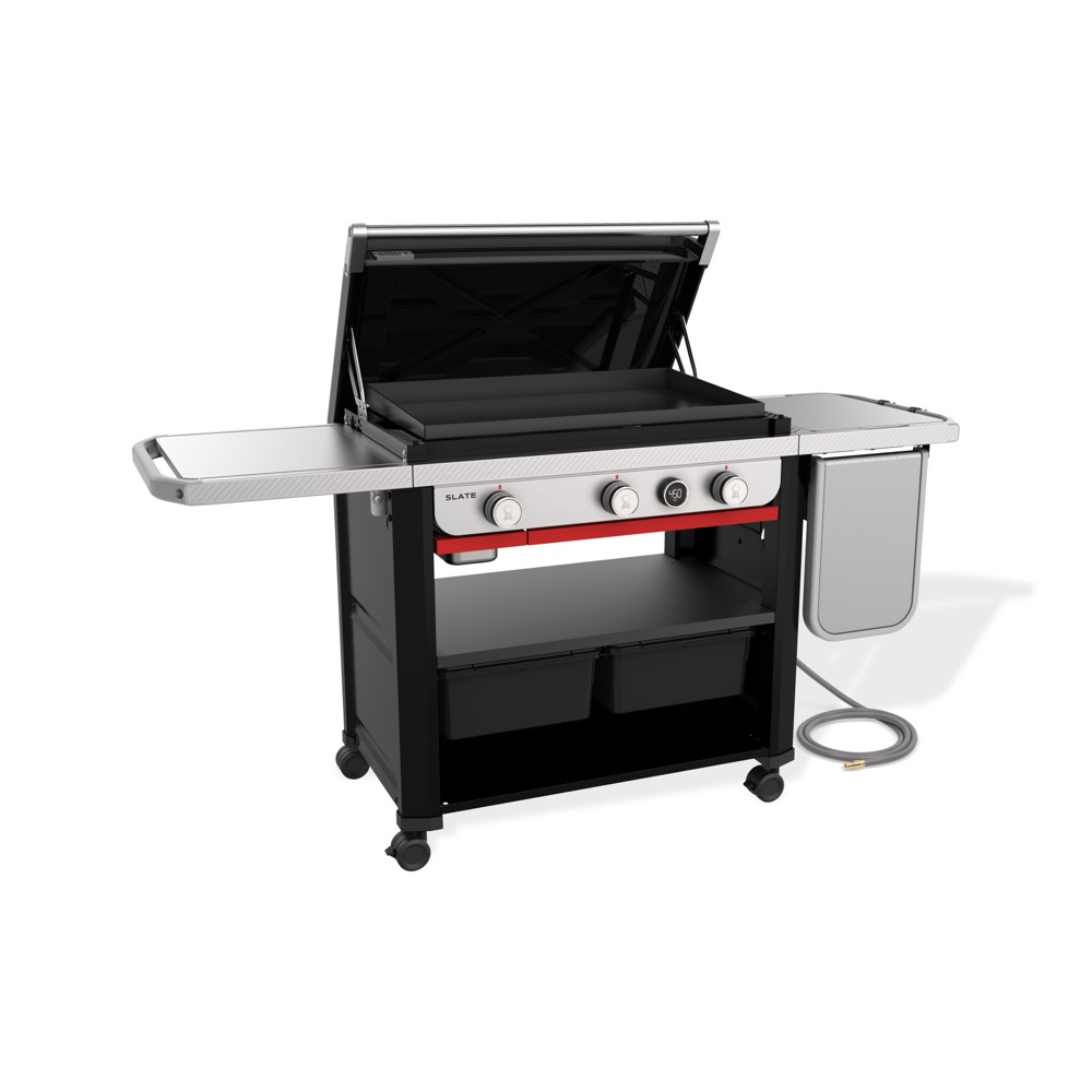 Weber Grills Slate 30 Inch Rust Resistant 3 Burner Freestanding Natural Gas Commercial Style Flat Top Griddle