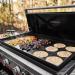 Weber Grills Slate 36 Inch Rust Resistant 4 Burner Freestanding Natural Gas Commercial Style Flat Top Griddle with Flip up Side Table