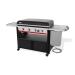 Weber Grills Slate 36 Inch Rust Resistant 4 Burner Freestanding Natural Gas Commercial Style Flat Top Griddle with Flip up Side Table