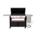 Weber Grills Slate 36 Inch Rust Resistant 4 Burner Freestanding Natural Gas Commercial Style Flat Top Griddle with Flip up Side Table