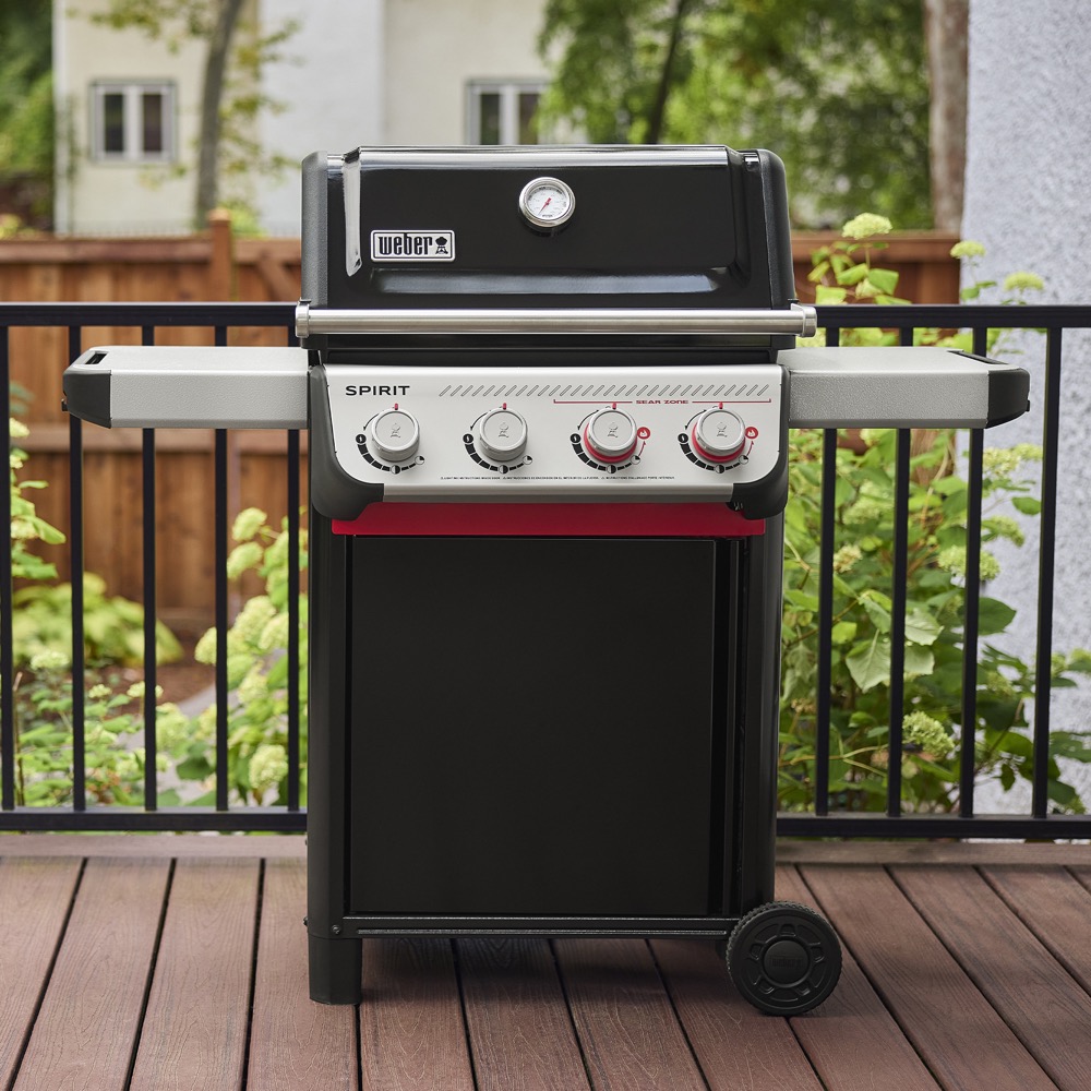Weber Grills Spirit E 425 Freestanding 4 Burner Natural Gas Grill   Black
