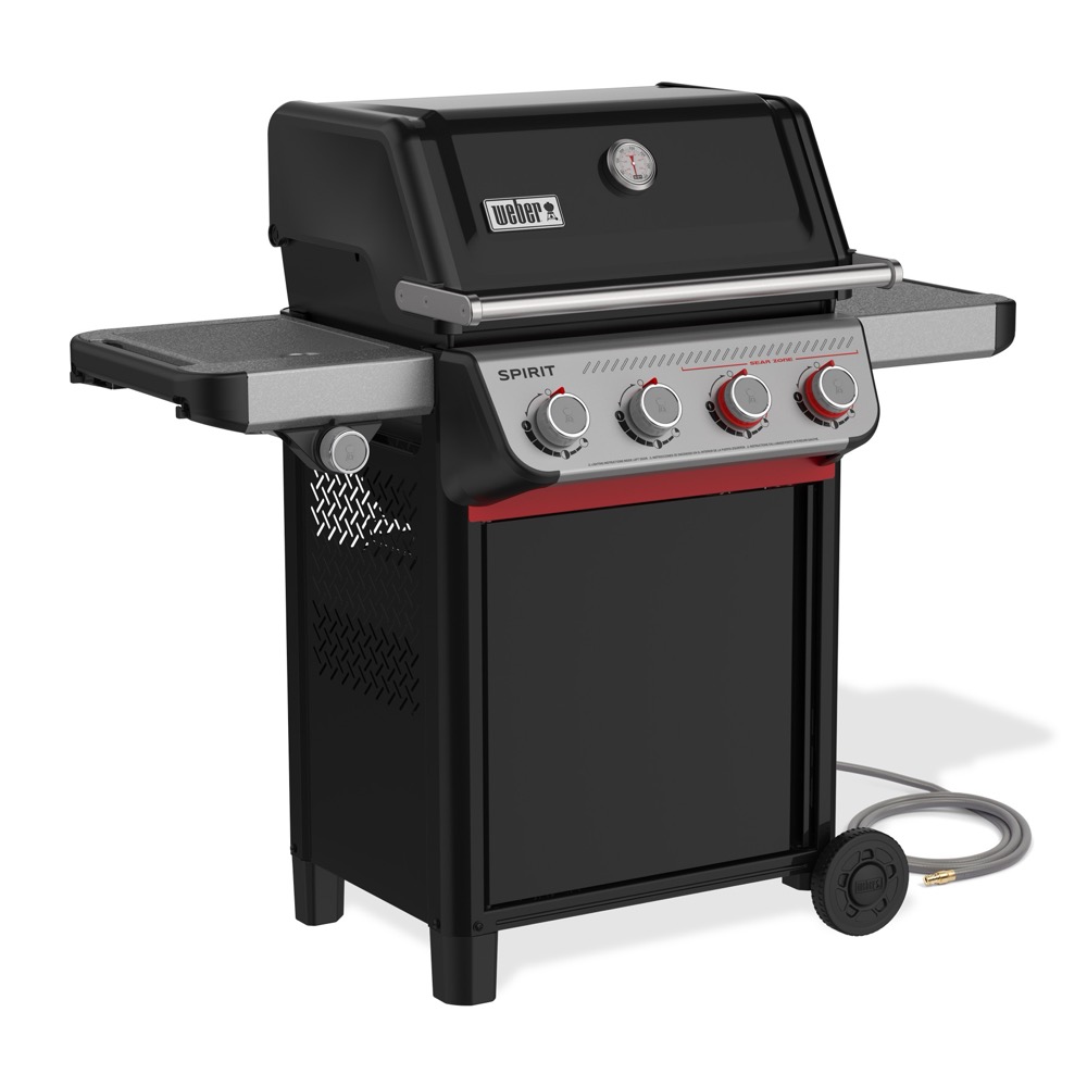 Weber Grills Spirit E 435 Freestanding 4 Burner Natural Gas Grill with Side Burner   Black