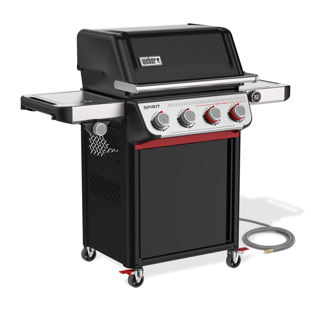 Weber Grills Spirit EP 435 Freestanding 4 Burner Natural Gas Grill with Side Burner   Black