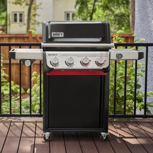 Weber Grills Spirit EP 435 Freestanding 4 Burner Natural Gas Grill with Side Burner   Black