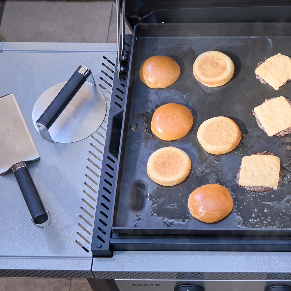Weber Grills Stainless Steel Griddle Smashed Burger Press