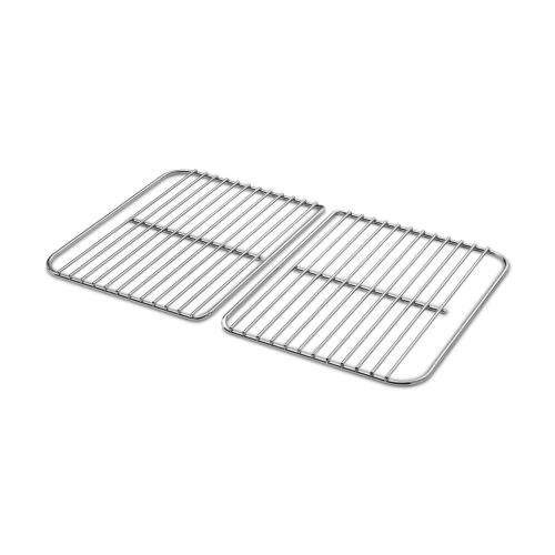 Weber Grills 10 Inch x 8 Inch Complete Replacement Stainless Steel Cooking Grill Grate Set   Fits Weber Go Anywhere Charcoal Grill