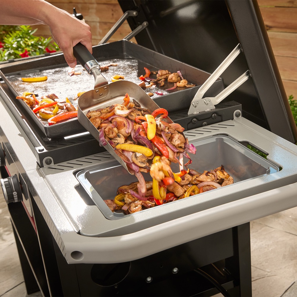 Weber Grills Stainless Steel Griddle Scoop Spatula with Non Slip Handle