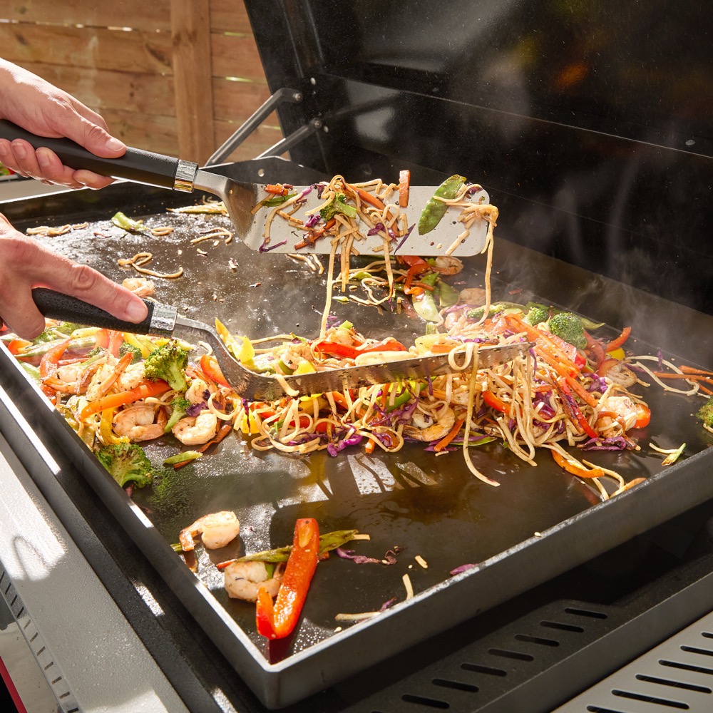 Weber Grills 2 Piece Stainless Steel Griddle Spatula Set with Non Slip Handles