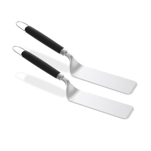 Weber Grills 2 Piece Stainless Steel Griddle Spatula Set with Non Slip Handles