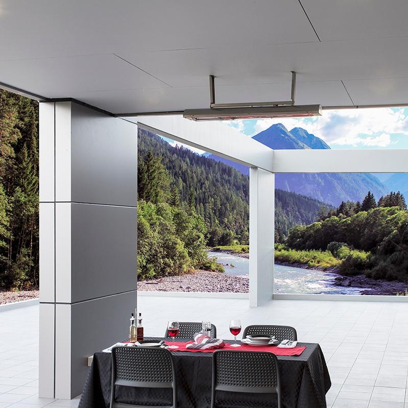 Bromic Heating Cobalt Smart Heat 56 Inch 6000W Dual Element 208V Electric Infrared Heater   Stainless Steel