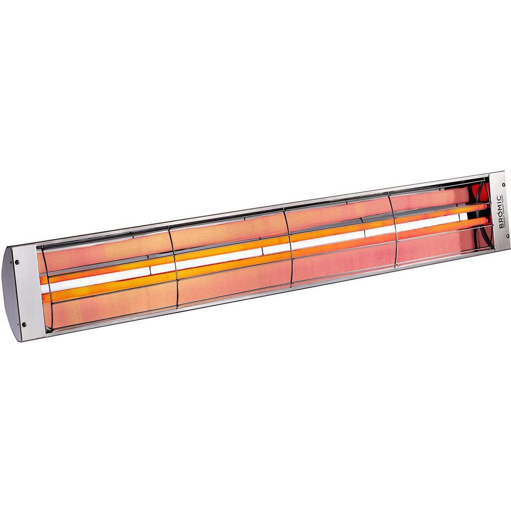 Bromic Heating Cobalt Smart Heat 44 Inch 4000W Dual Element 208V Electric Infrared Heater   Stainless Steel