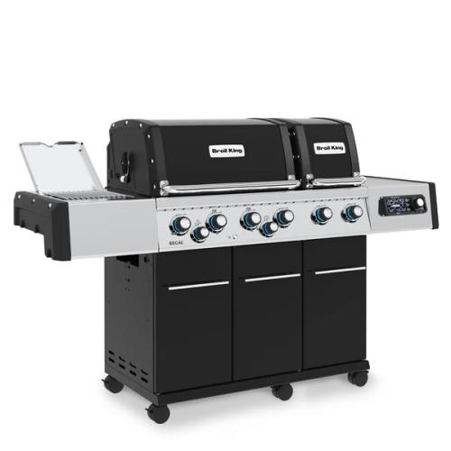 Broil King Regal Q 690 Pro IR 6 Burner Freestanding Natural Gas Grill with Rear Rotisserie Burner and Infrared Searing Side Burner