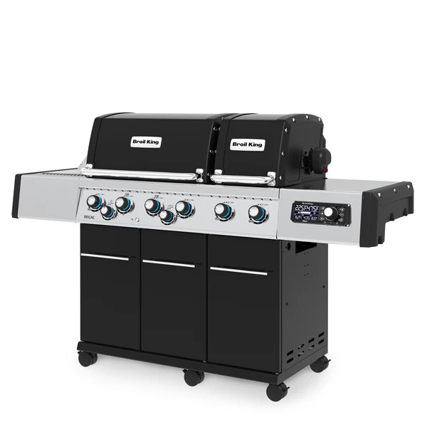 Broil King Regal Q 690 Pro IR 6 Burner Freestanding Natural Gas Grill with Rear Rotisserie Burner and Infrared Searing Side Burner