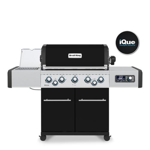 Broil King Regal Q 590 Pro IR 5 Burner Freestanding Propane Gas Grill with Rear Rotisserie Burner and Infrared Searing Side Burner