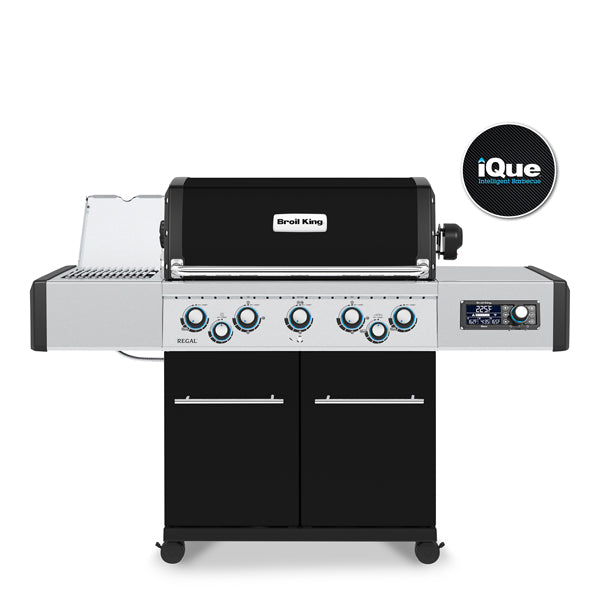 Broil King Regal Q 590 Pro IR 5 Burner Freestanding Propane Gas Grill with Rear Rotisserie Burner and Infrared Searing Side Burner