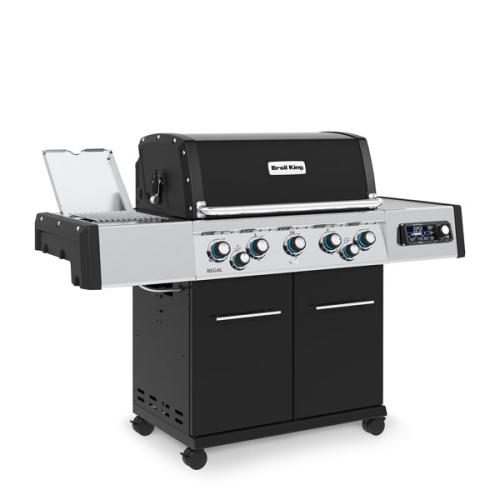 Broil King Regal Q 590 Pro IR 5 Burner Freestanding Propane Gas Grill with Rear Rotisserie Burner and Infrared Searing Side Burner