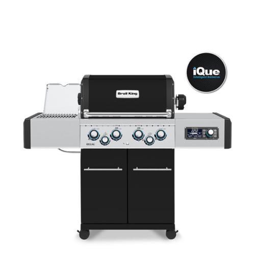 Broil King Regal Q 490 Pro IR 4 Burner Freestanding Propane Gas Grill with Rear Rotisserie Burner and Infrared Searing Side Burner
