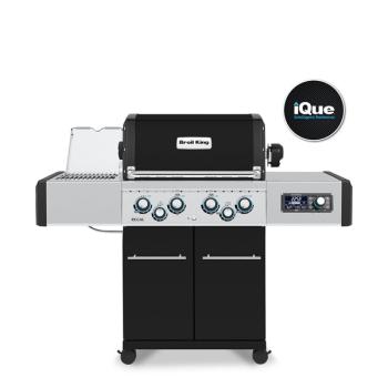 Broil King Regal Q 490 Pro IR 4 Burner Freestanding Propane Gas Grill with Rear Rotisserie Burner and Infrared Searing Side Burner 1350