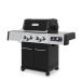Broil King Regal Q 490 Pro IR 4 Burner Freestanding Natural Gas Grill with Rear Rotisserie Burner and Infrared Searing Side Burner