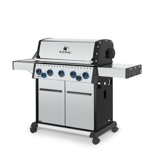 Broil King Baron S 590 Pro IR 5 Burner Freestanding Natural Gas Grill with Rear Rotisserie Burner and Infrared Searing Side Burner