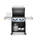 Broil King Baron S 490 Pro IR 4 Burner Freestanding Natural Gas Grill with Rear Rotisserie Burner and Infrared Searing Side Burner